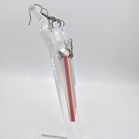 Rain Cloud Earrings - Pride Earrings - Rainbow Earrings - Rainy Day Earrings - Picture 4 of 9